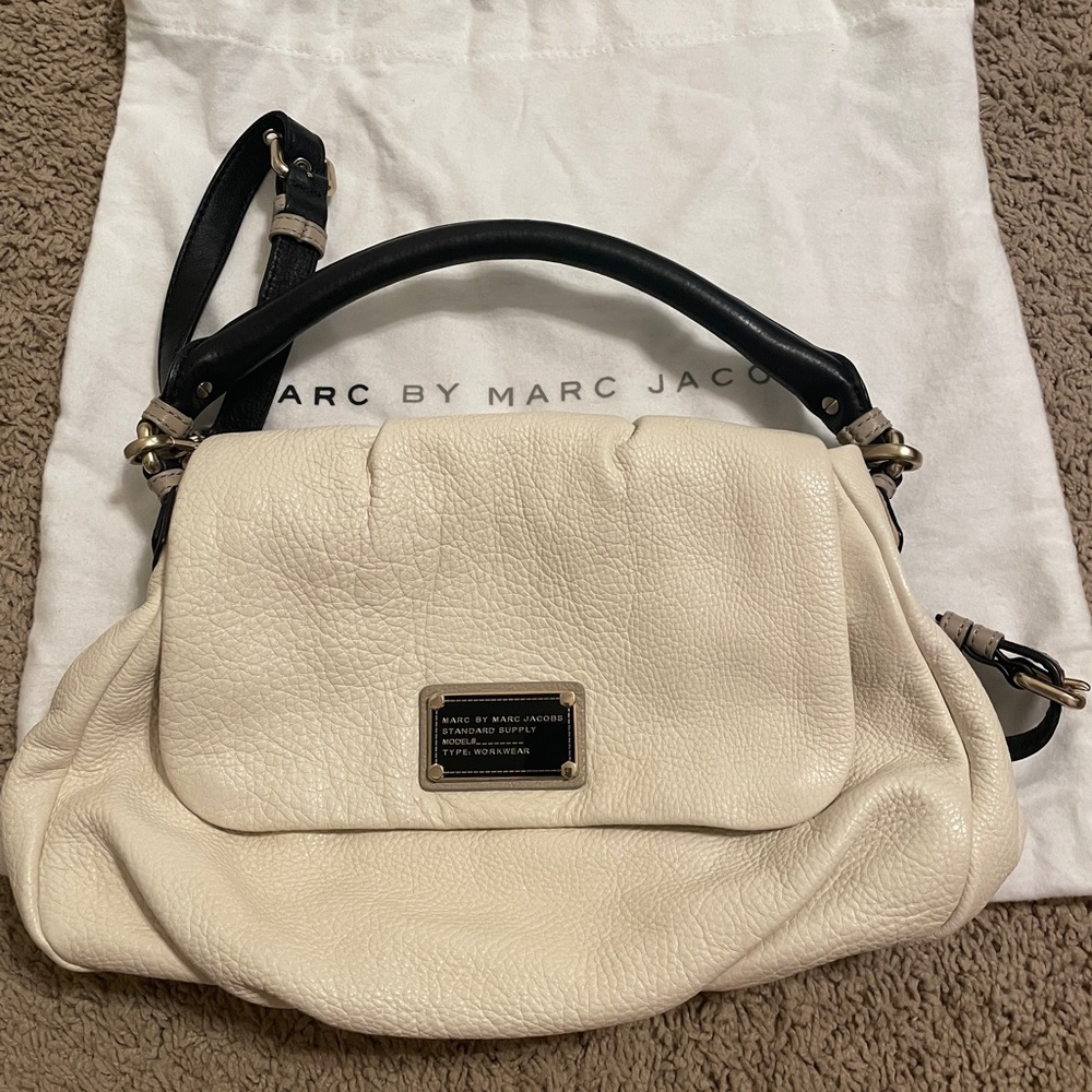 Marc Jacobs White, black, gray, and gold Crossbody